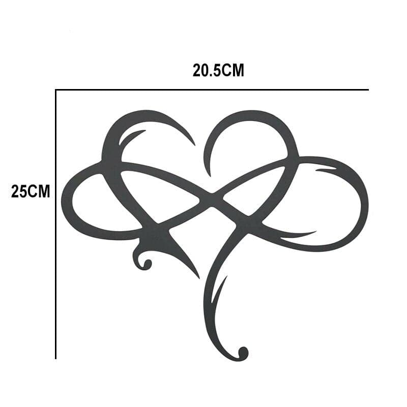 Frendorf | Unendlichkeitsherz Wanddeko | Symbol der ewigen Liebe