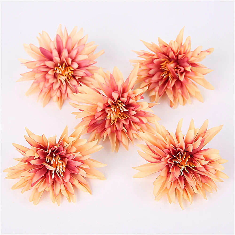 Frendorf | 10 Stück Künstliche Chrysantheme Blumen Köpfe – Seidenfake Blumen für Hochzeiten, Partys, Dekorationen, Sträuße und Girlanden Zubehör