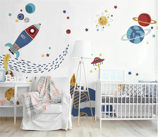 Frendorf | Cartoon Weltraumrakete Tapete Mural
