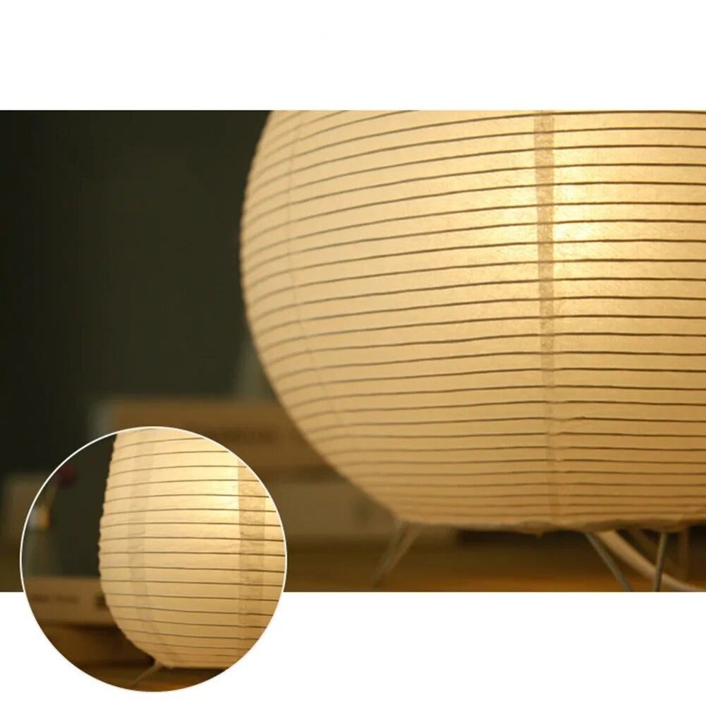 Japanischer Wabi-Sabi-Stil Reispapier Zylinderlaterne Lampe