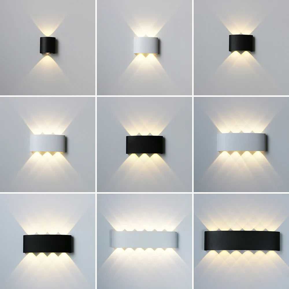 Frendorf | IP65 wasserdichte LED Wandleuchte – Moderne Außen- und Innenwandleuchte für Garten, Schlafzimmer, Wohnzimmer und Treppen (AC86-265V)