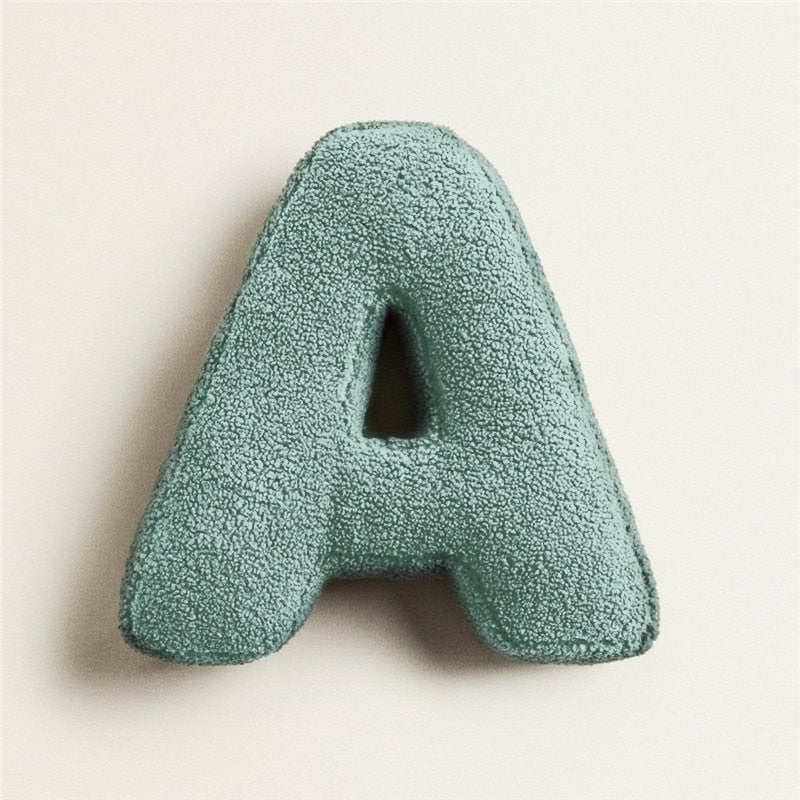PlushLetter Kissen - Weiches Buchstaben-Kissen für Schlafzimmer und Kinderzimmer