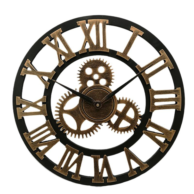 Handgemachte Übergroße 3D Retro Dekorative Wanduhr