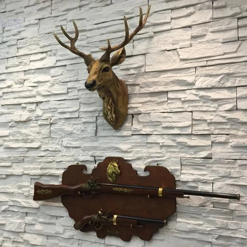 Faux Rehkörper, Faux Taxidermie Tierkopf Wanddekoration Handgemachte Bauernhausdekoration Harz Wohnaccessoires Modern für die Wand