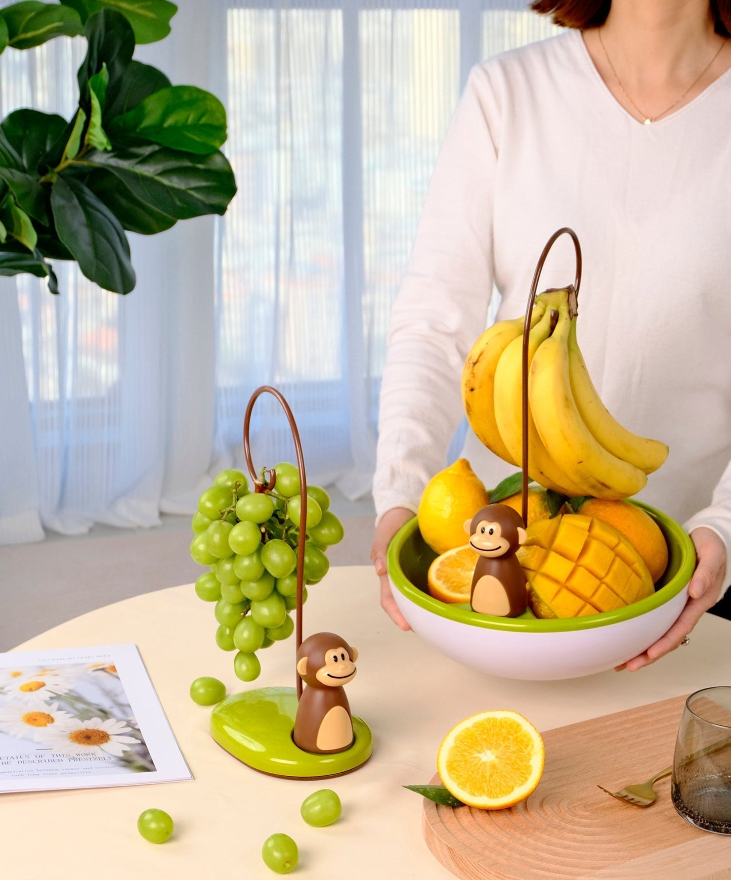 Monkey Shape Küche Banane Hänger Stand