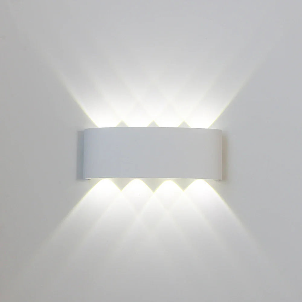 Frendorf | IP65 wasserdichte LED Wandleuchte – Moderne Außen- und Innenwandleuchte für Garten, Schlafzimmer, Wohnzimmer und Treppen (AC86-265V)