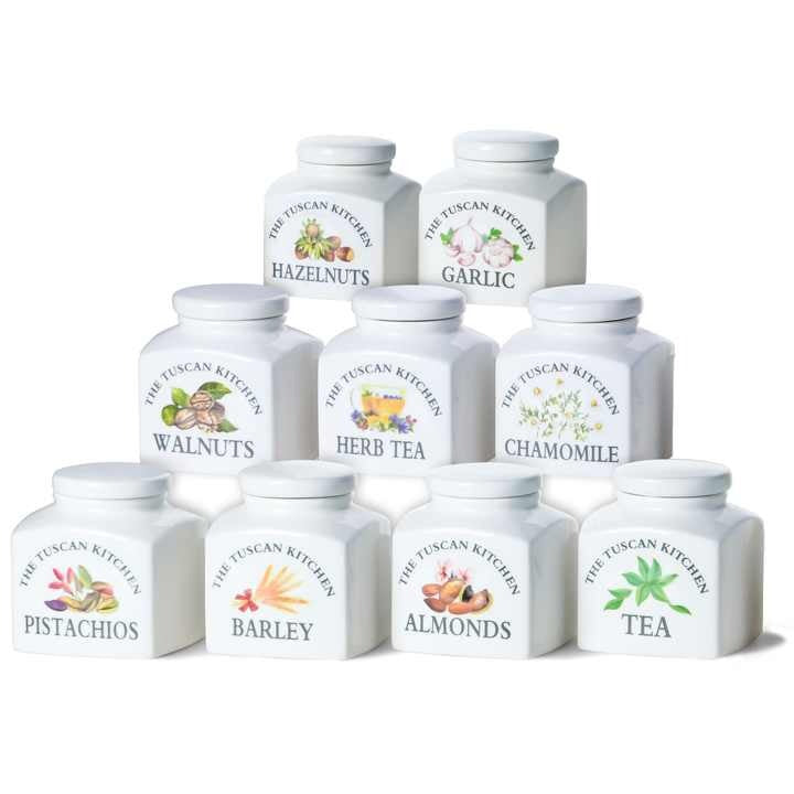 Frendorf | Tuscan Kitchen Porzellan Quadrat 500ml Knoblauchbehälter