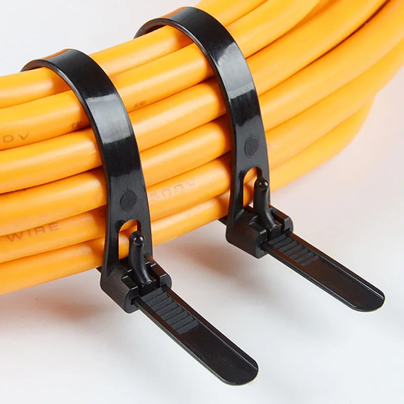 20 Stück Plastik wiederverwendbare Kabel-Zip-Ties: 8/10 Zoll, 8*200/250/300/450 Größen - lösbare Nylon, recycelbar abnehmbare Bündel