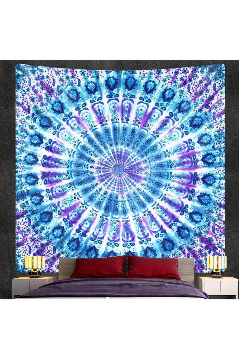 Trippy Mandala Wandteppich