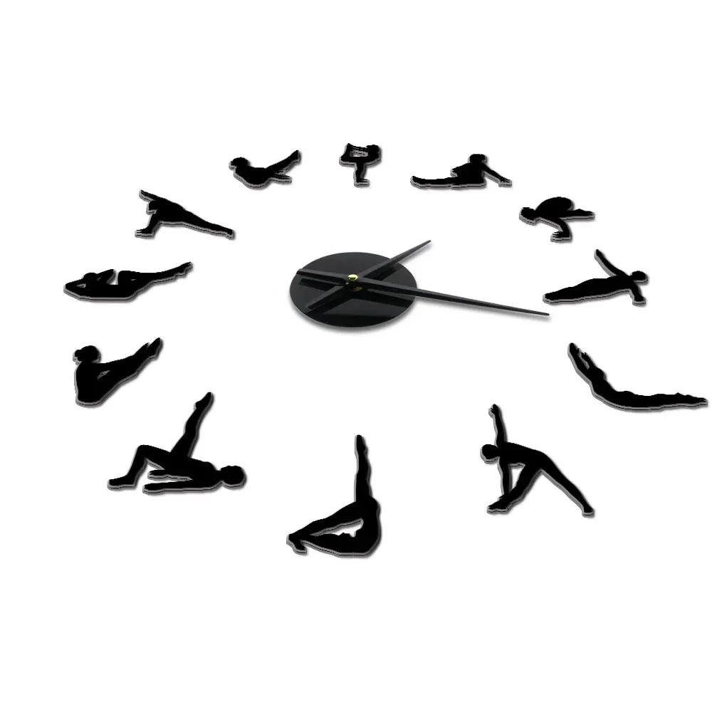 Pilates Posen DIY Wanduhr