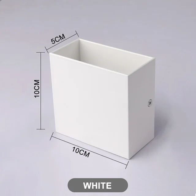 Dimmbar 6W Cube COB LED Innen Wandlampe in Weiß/Schwarz - Moderne Wohnraumbeleuchtung Dekoration