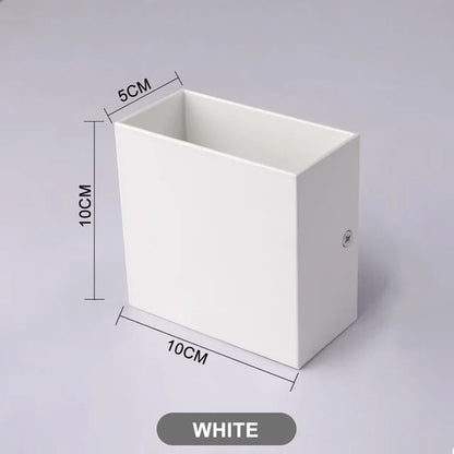 Dimmbar 6W Cube COB LED Innen Wandlampe in Weiß/Schwarz - Moderne Wohnraumbeleuchtung Dekoration