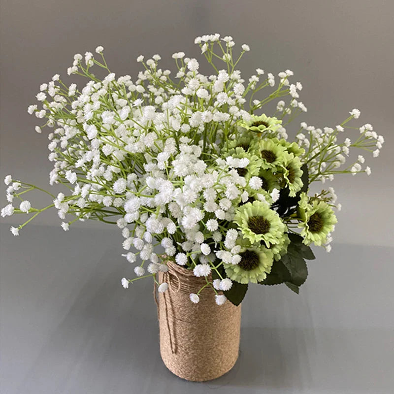 Frendorf | 108 Köpfe Künstlicher Baby-Atem Gypsophila Blume – Künstlicher Blumenast für Hochzeit, Party, Heimdekoration und Fotografie-Requisiten