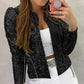 Schicke glitzernde Glitzerjacke