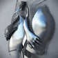 Metallfigur Statues Stile Abstraktes Leinwandgemälde Paare Wandkunst Liebes-Skulptur Poster Druck Wohnkultur Wohnzimmer Geschenke