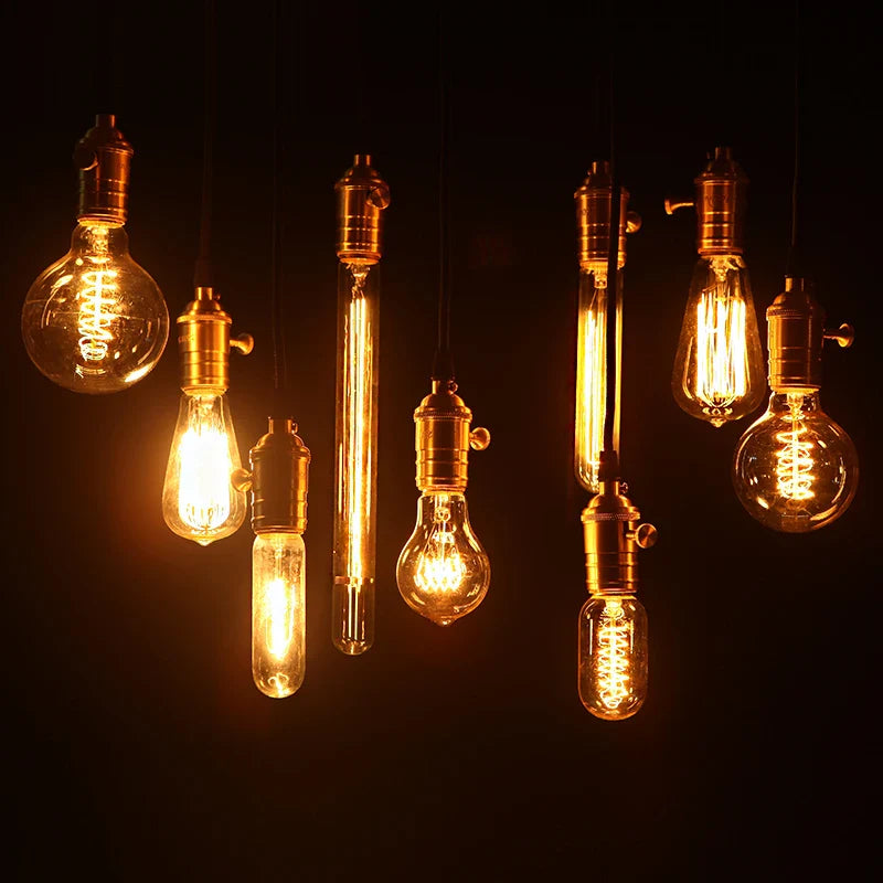 Dimmbar Edison Glühbirne (40W, E27 Sockel) - Vintage Stil Fadenlampe für Retro-Beleuchtung Vintage Edison Lampe Retro Licht