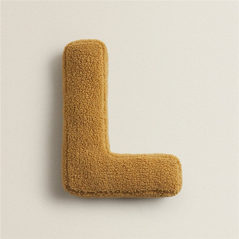 Alphabet Letter Fleece Kissen