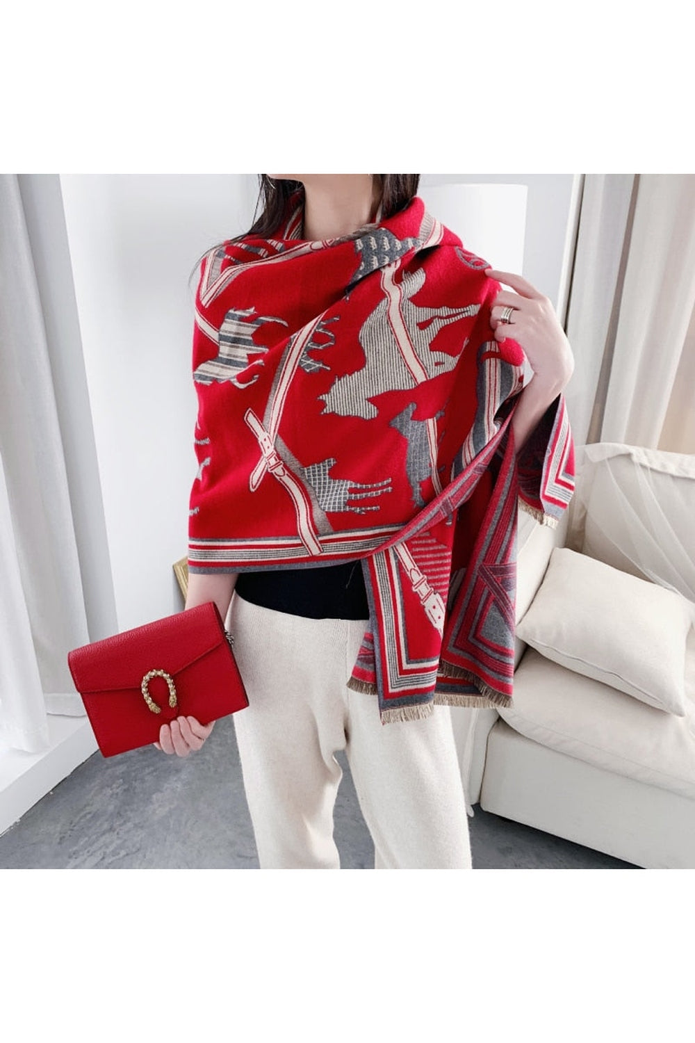 Herbstdekoration Cashmere Luxus Schals