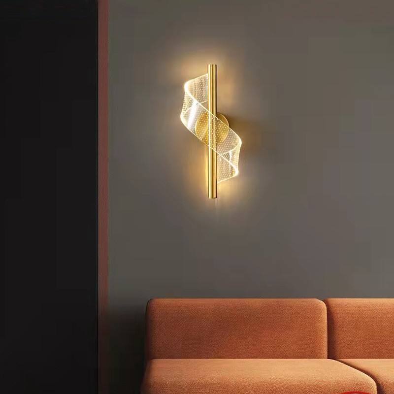 Luxus Glas Wandlampe mit Kerzenhalter