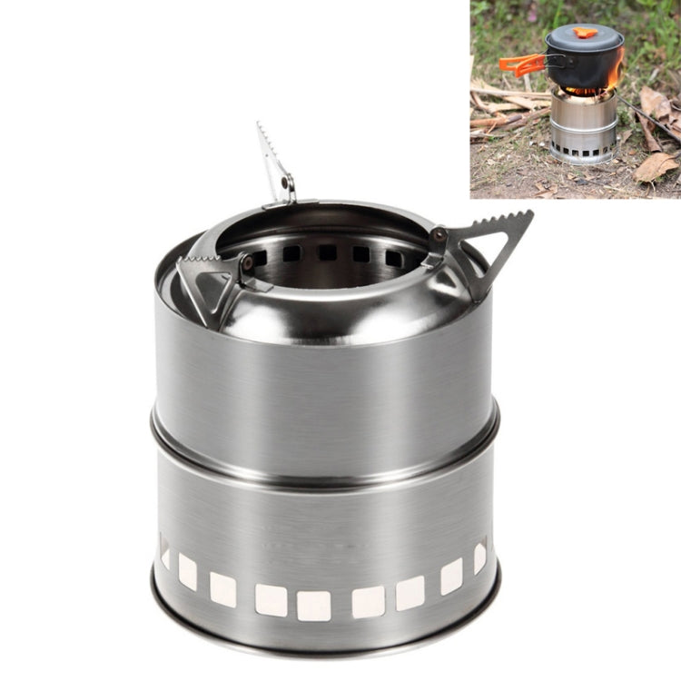 Frendorf | Outdoor Camping Mini Edelstahl Holzofen Festbrennstoffkocher für Picknickheizung