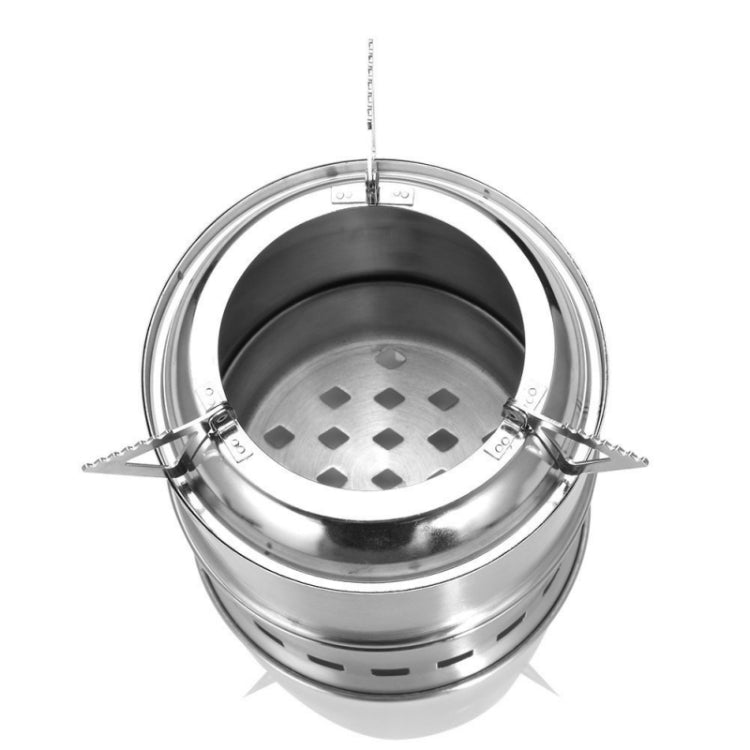Frendorf | Outdoor Camping Mini Edelstahl Holzofen Festbrennstoffkocher für Picknickheizung