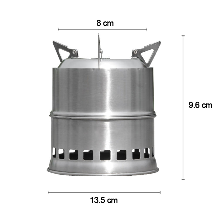 Frendorf | Outdoor Camping Mini Edelstahl Holzofen Festbrennstoffkocher für Picknickheizung
