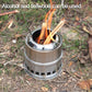 Frendorf | Outdoor Camping Mini Edelstahl Holzofen Festbrennstoffkocher für Picknickheizung