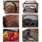 Frendorf | Multifunktionale faltbare vierlagige Outdoor-Camping-Netz-Trocknungs-Lagersregal, Trockennetz
