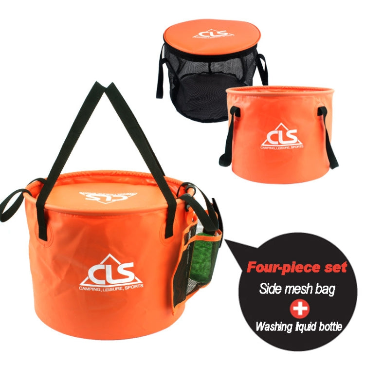 Frendorf | 30L 4 in 1 PVC Outdoor Faltbare Doppelablaufkorb Camping Angelgerät Tasche