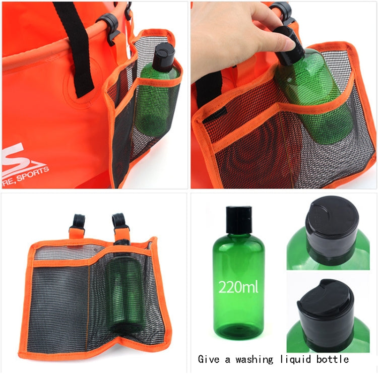 Frendorf | 30L 4 in 1 PVC Outdoor Faltbare Doppelablaufkorb Camping Angelgerät Tasche