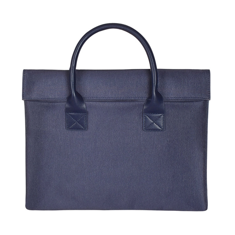 Frendorf | 15,4 Zoll Universal tragbare weiche Griff tragbare Laptop-Tablet-Tasche, für Macbook, Samsung, Lenovo, Sony, DELL Alienware, CHUWI, ASUS, HP (Navy Blau)