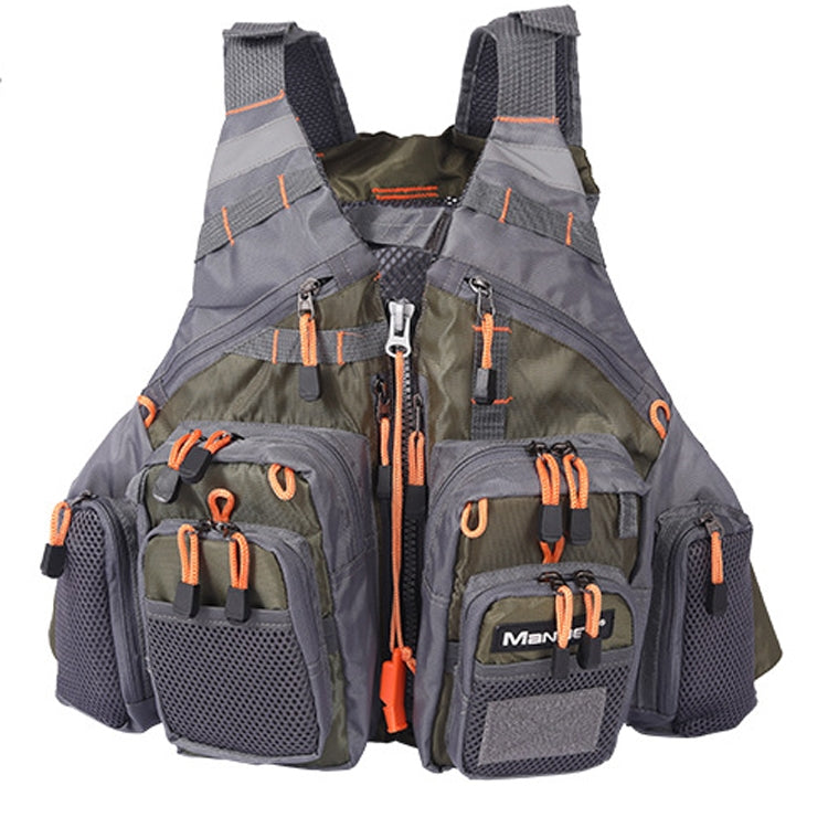 Frendorf | MANNER Outdoor Multifunktionale Angel-Lebensweste Schwimm-Weste (Armeegrün)
