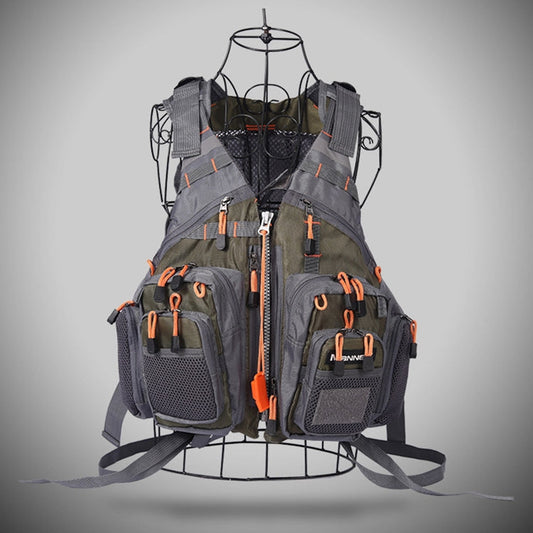 Frendorf | MANNER Outdoor Multifunktionale Angel-Lebensweste Schwimm-Weste (Armeegrün)