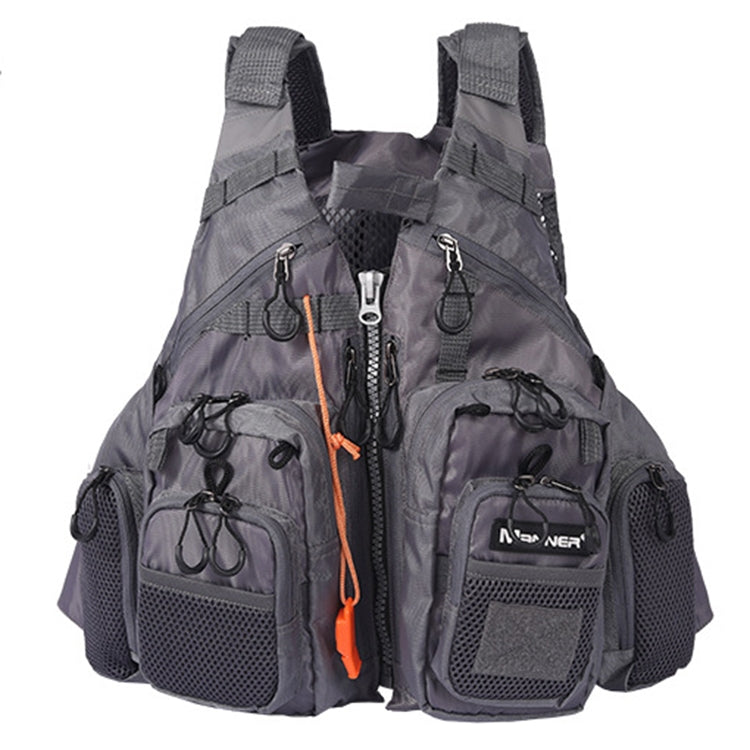 Frendorf | HERREN Outdoor Multifunktionale Angelweste Schwimmweste (Grau)