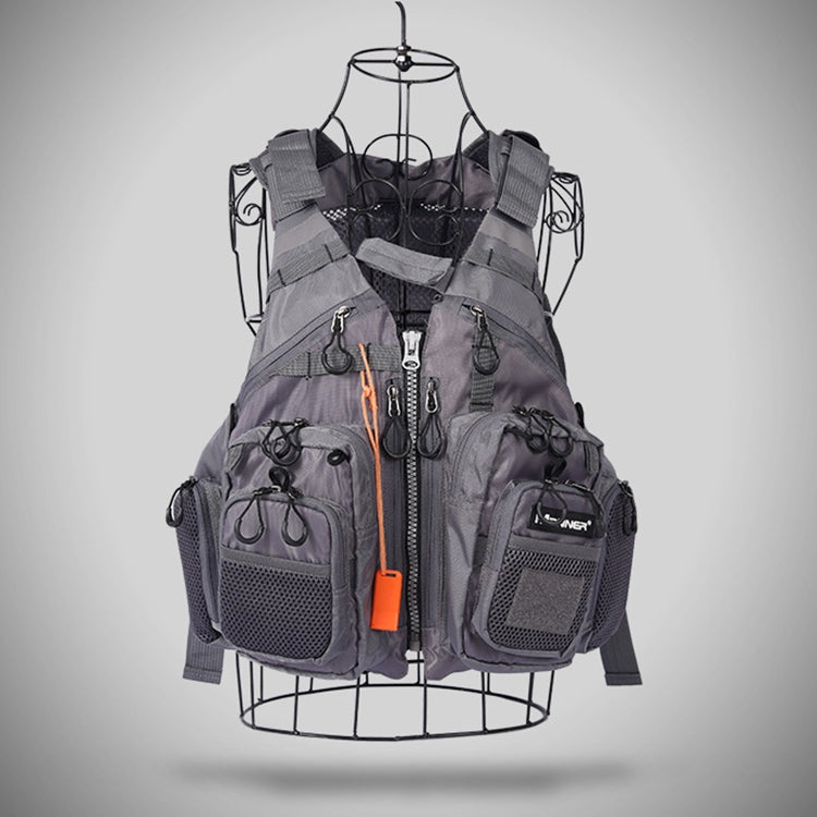 Frendorf | HERREN Outdoor Multifunktionale Angelweste Schwimmweste (Grau)