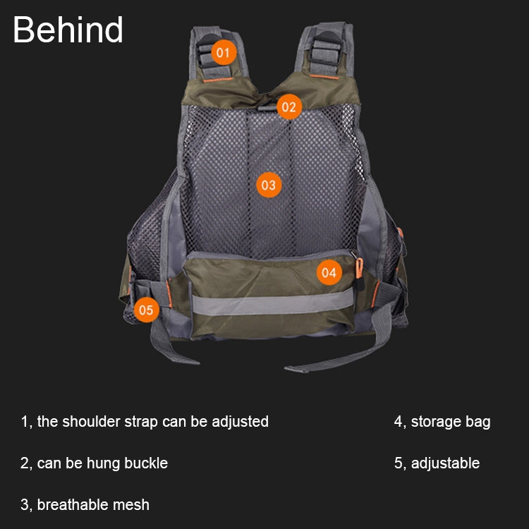 Frendorf | HERREN Outdoor Multifunktionale Angelweste Schwimmweste (Grau)