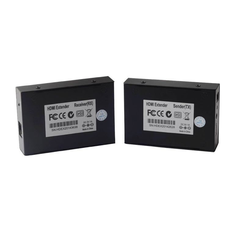Frendorf | HDMI Extender (Empfänger & Sender) über ein einzelnes UTP CAT5e/6 Kabel, Übertragungsdistanz: 120m (Schwarz)