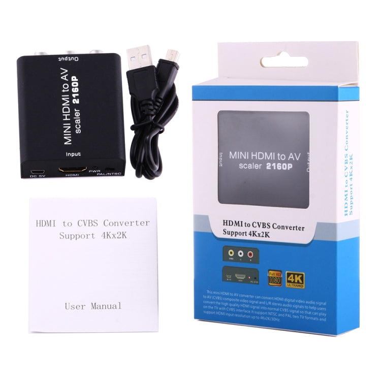 Frendorf | Mini HDMI zu AV / CVBS Composite Video Signal Converter (Schwarz)