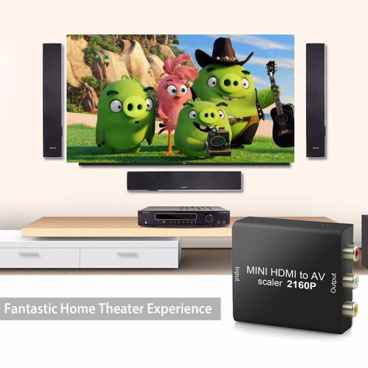 Frendorf | Mini HDMI zu AV / CVBS Composite Video Signal Converter (Schwarz)