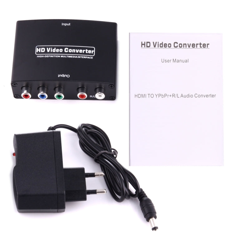 Frendorf | 1080P HD HDMI zu YPbPr Video und R/L Audio Adapter Konverter (Schwarz)