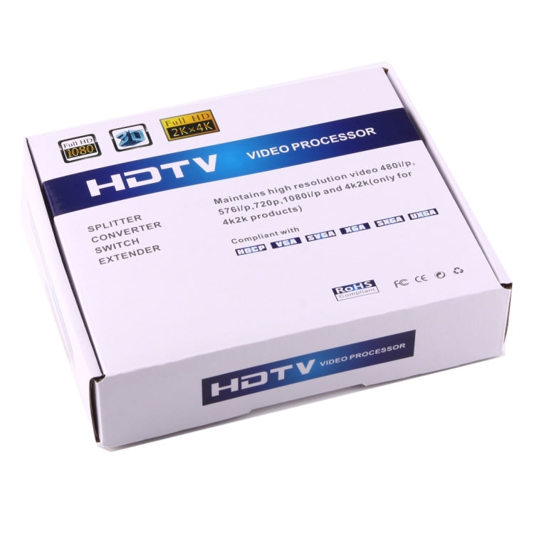Frendorf | 1080P HD HDMI zu YPbPr Video und R/L Audio Adapter Konverter (Schwarz)