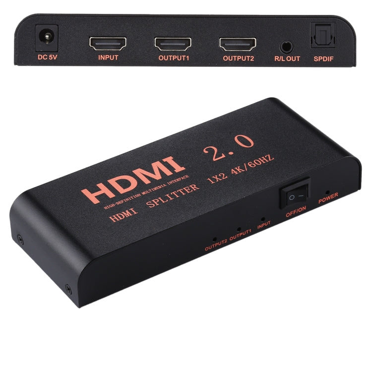 Frendorf | CY-041 1X2 HDMI 2.0 4K/60Hz Splitter, EU-Stecker