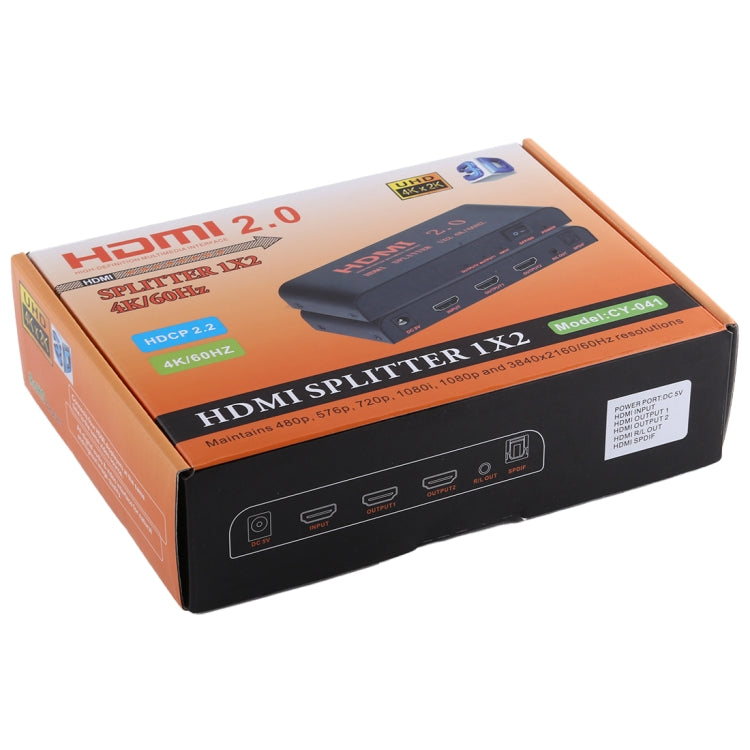 Frendorf | CY-041 1X2 HDMI 2.0 4K/60Hz Splitter, EU-Stecker