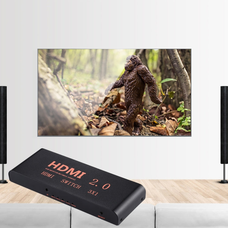 Frendorf | 3X1 4K/60Hz HDMI 2.0 Switch mit Fernbedienung, EU-Stecker