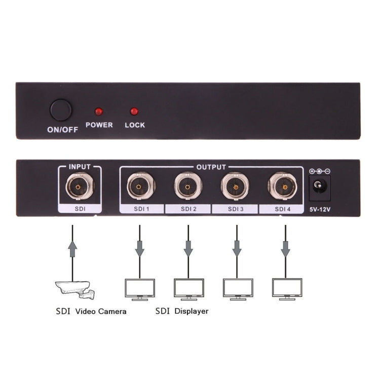 Frendorf | NEWKENG S114 SDI / HD-SDI / 3G-SDI 1X4 Splitter Video Adapter