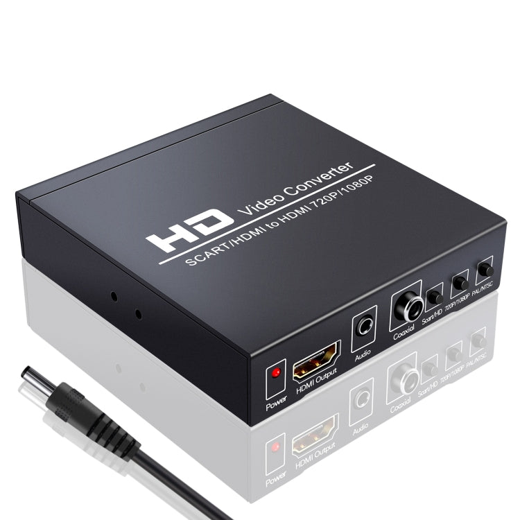 Frendorf | NEWKENG NK-8S SCART + HDMI zu HDMI 720P / 1080P HD Video Konverter Adapter Scaler Box