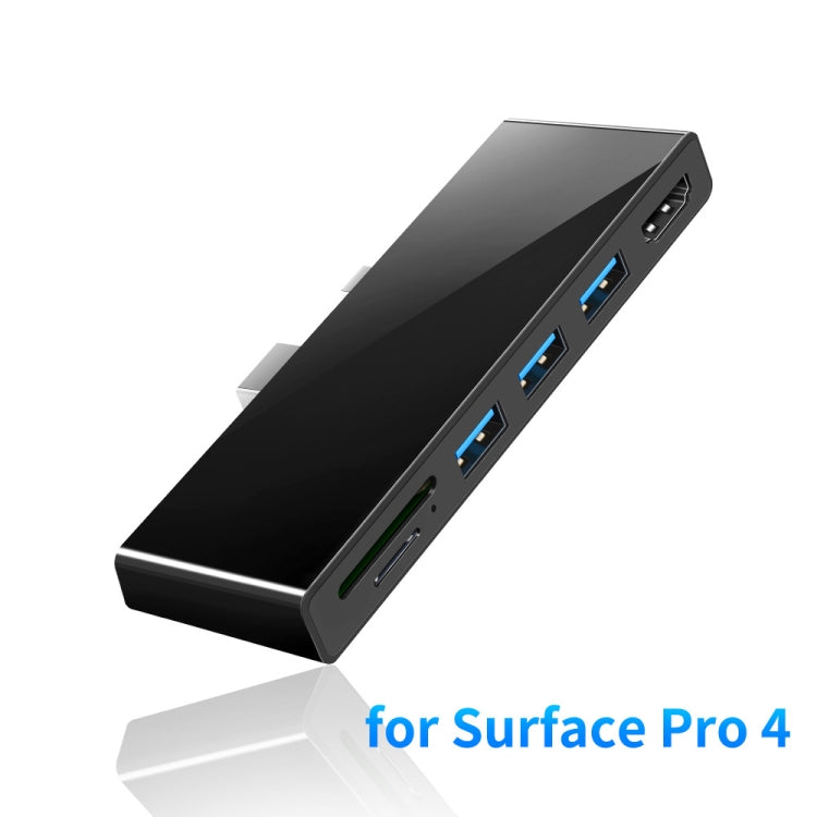Frendorf | ROCKETEK SK-S4H 3 x USB 3.0 + HDMI + SD / TF-Speicherkartenleser HUB 4K HDMI-Adapter (Schwarz)