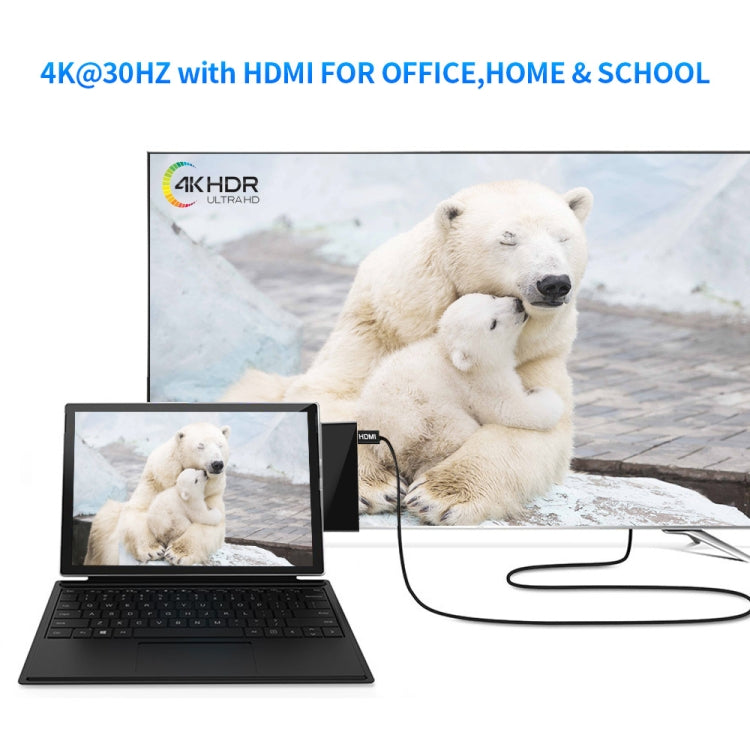 Frendorf | ROCKETEK SK-S4H 3 x USB 3.0 + HDMI + SD / TF-Speicherkartenleser HUB 4K HDMI-Adapter (Schwarz)