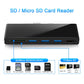 Frendorf | ROCKETEK SK-S4H 3 x USB 3.0 + HDMI + SD / TF-Speicherkartenleser HUB 4K HDMI-Adapter (Schwarz)