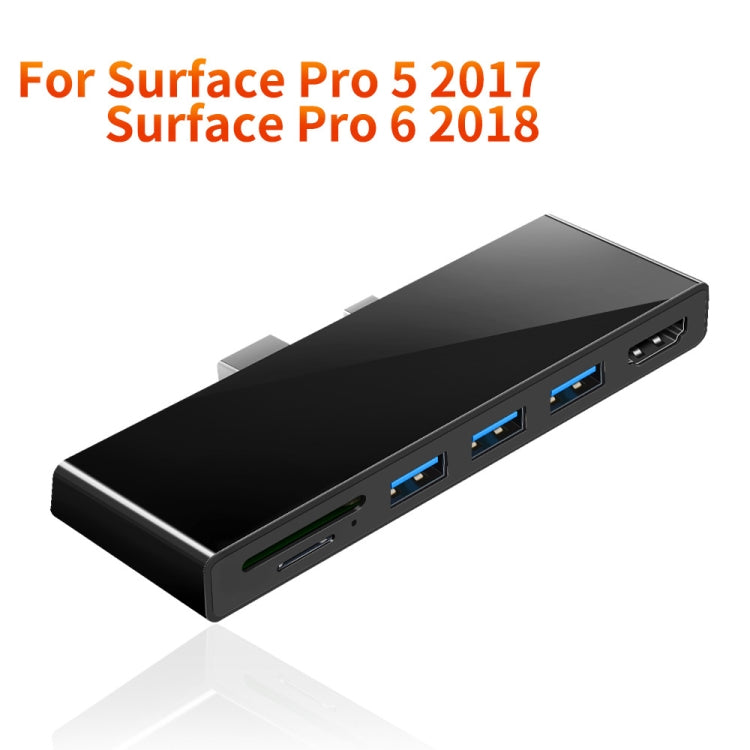Frendorf | ROCKETEK SK-S5H 3 x USB 3.0 + HDMI + SD / TF Speicherkartenleser HUB 4K HDMI Adapter (Schwarz)